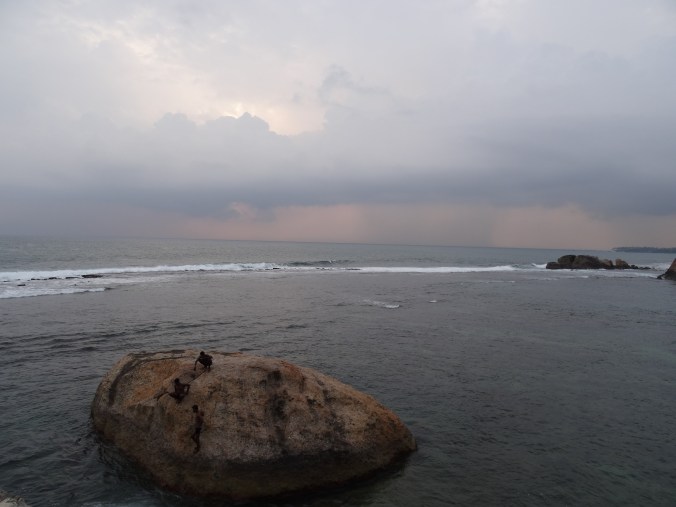 Sunset over the sea at Galle Fort