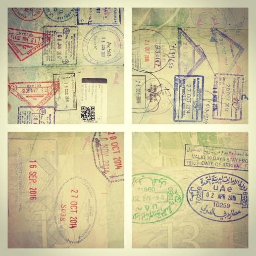 Passport stamps