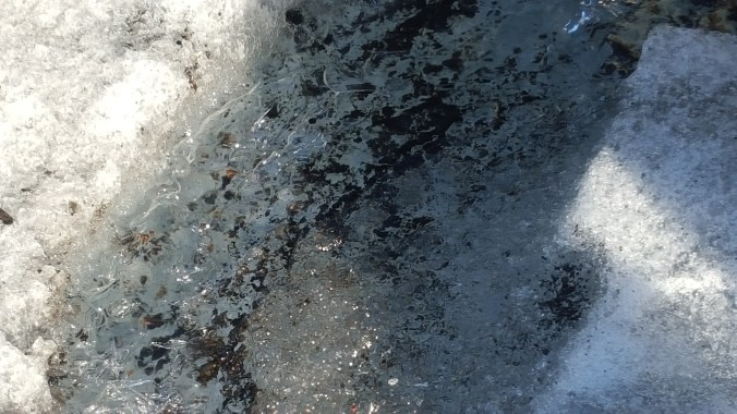 Glacier stream, Falljökull glacier tongue, Vatnajökull National Park, Iceland