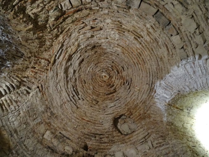 Brickwork detail in Diocletian's Palace basement halls