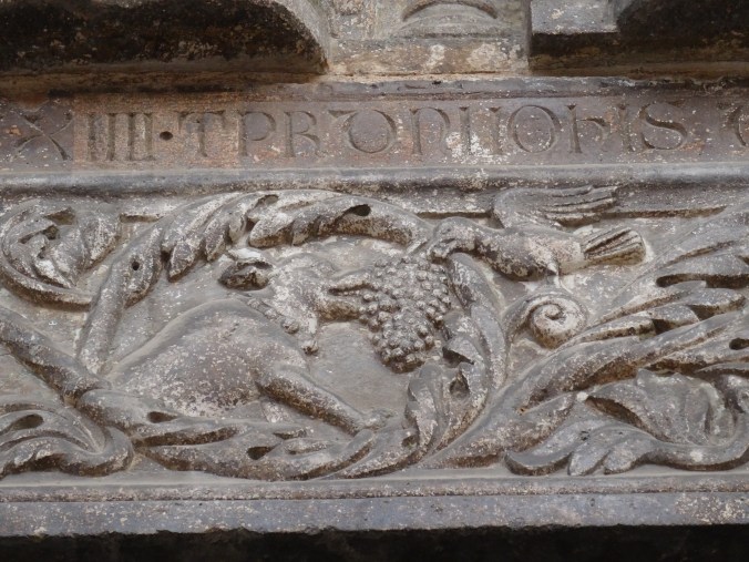 Detail of a relief on the Cathedral of St Anastasia, Zadar