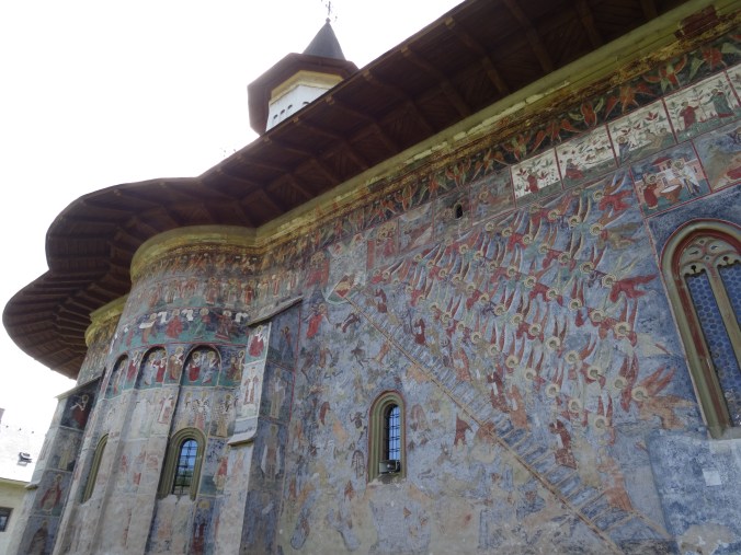 DSC08889Jacob's ladder, North wall of Sucevita monastery, Romania