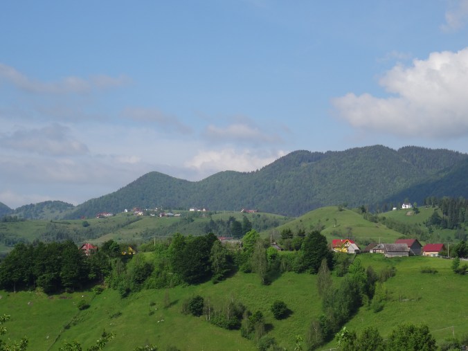 A hillside in the town of Măgura in the Piatra Craiului National Park