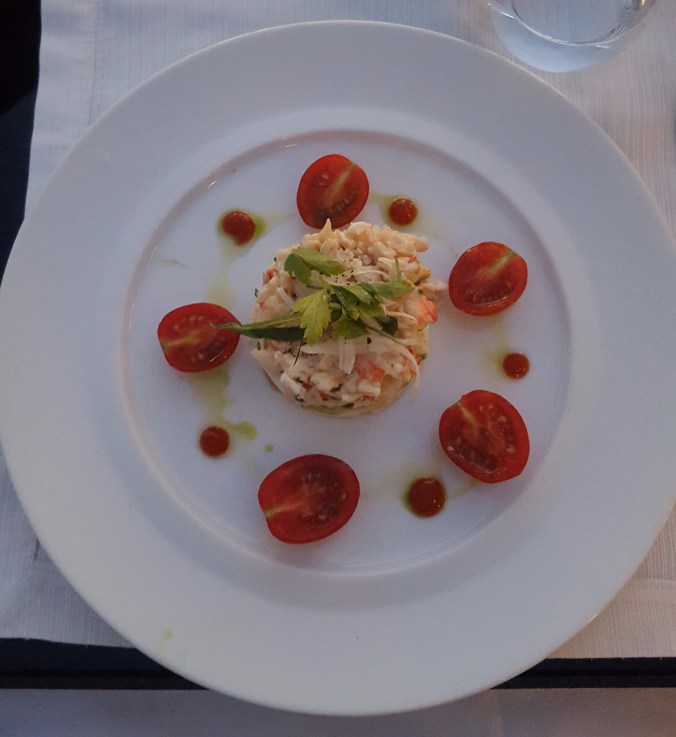 Lobster and crab at Spago Restaurant at the St Regis, Istanbul