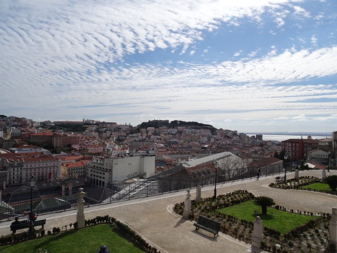 The view over Lisbon's roofs from Miradouro de Sao Pedro