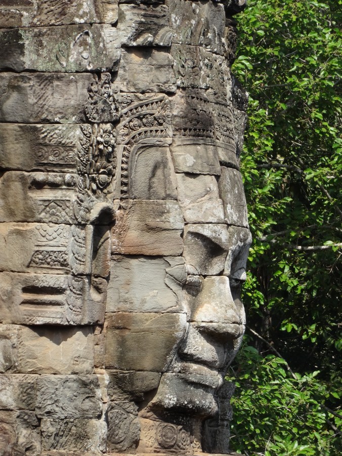 One of Bayon's enigmatic carved faces