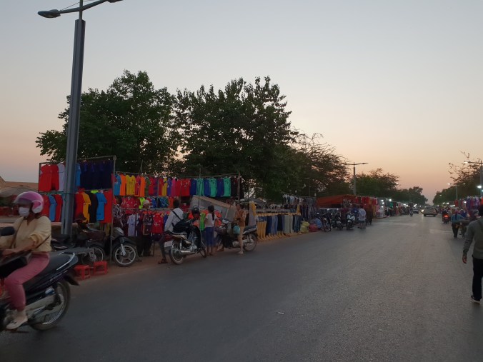 Road 60 Market Siem Reap by sunset