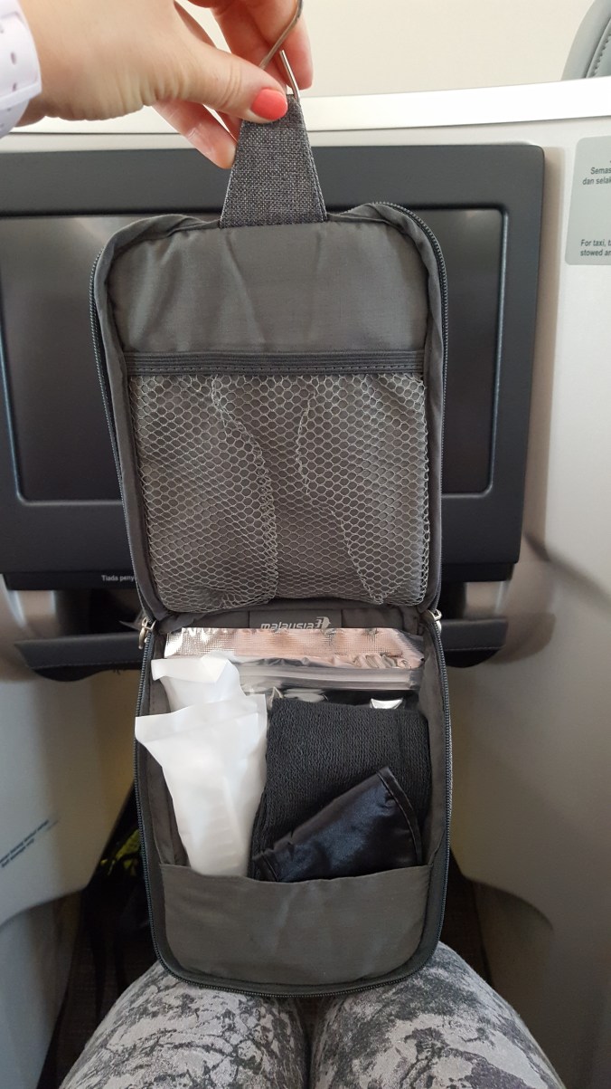 Malaysia Airlines business class amenities kit