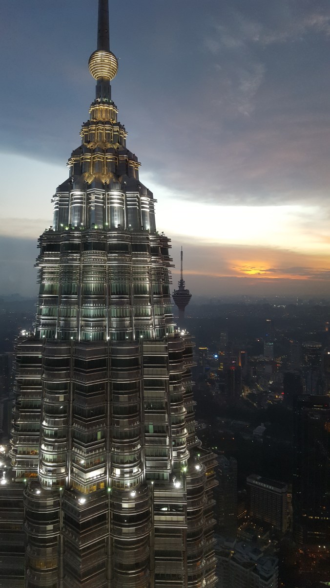 View from the Petronas towers at sunset