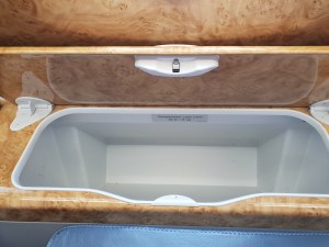 Emirates A380 business class storage