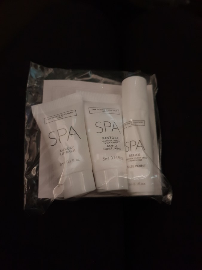 British Airways Club World White Company amenities