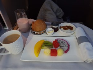 British Airways business class food 787