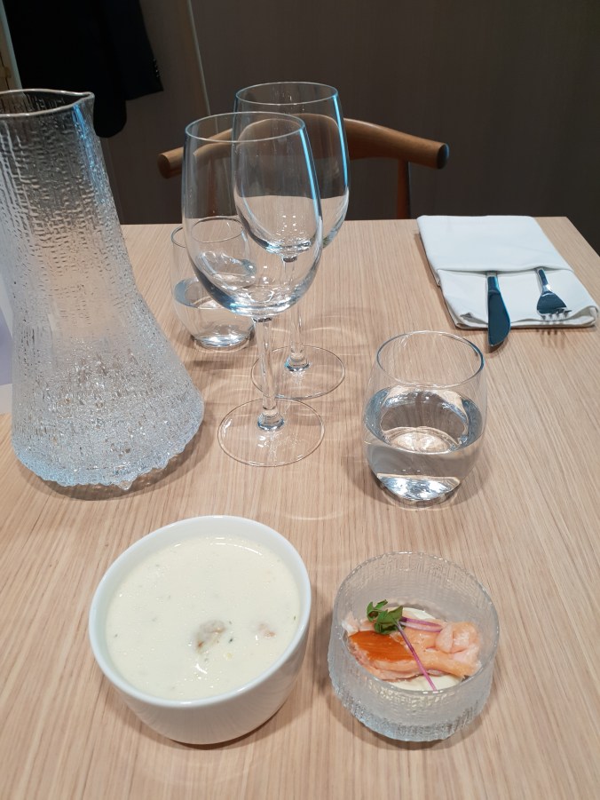 Finnair First Class Lounge food, Helsinki Vantaa