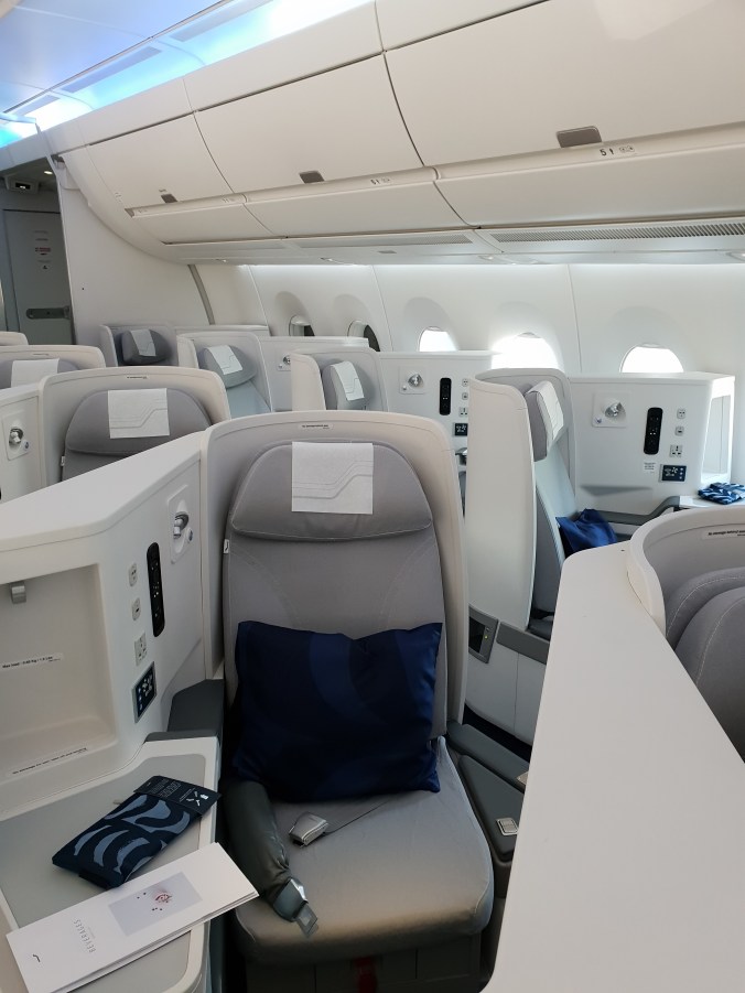 Finnair Airbus A350 business class cabin