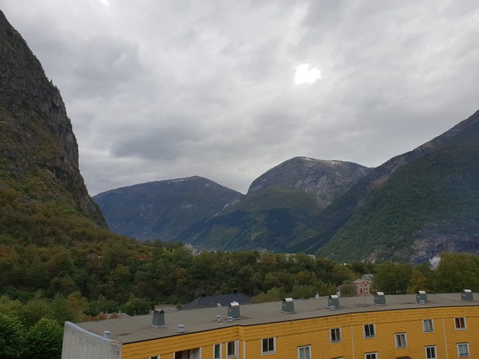 The view from our room in Trolltunga Guesthouse