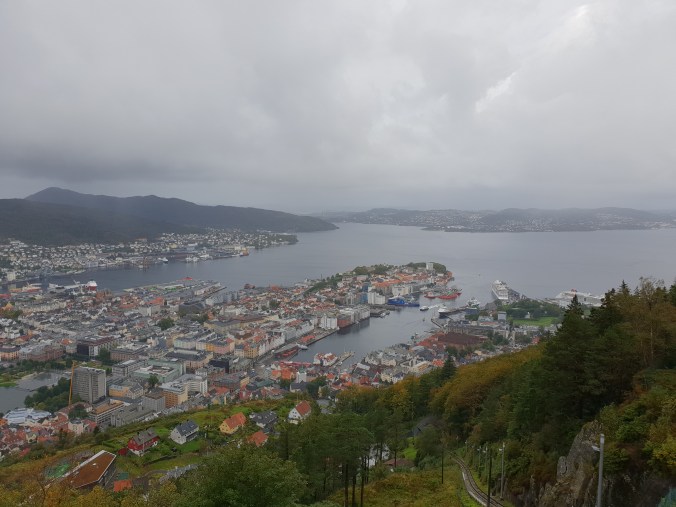 The view over Bergen from Floyen