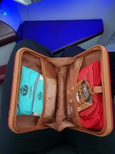 Qatar Airways business class Brics amenity kit