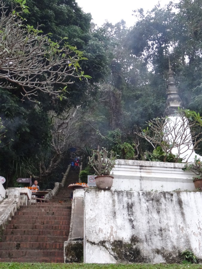 The entrance to the steps up to Mount Phousi, Luang Prabang