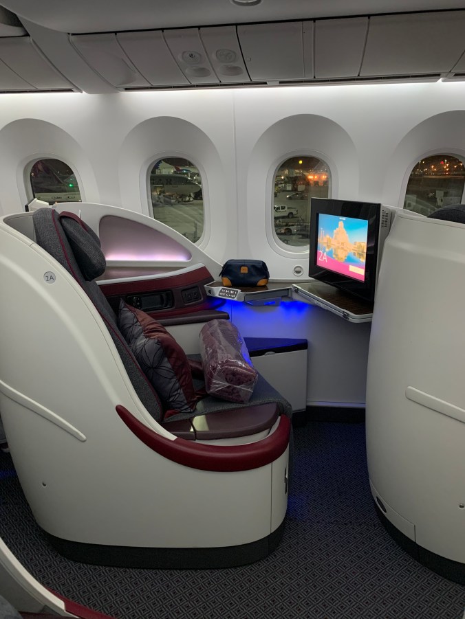Qatar Airways A350-900 business class seat