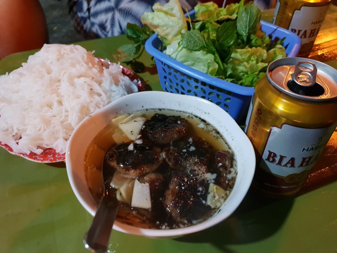 Bun Cha on the street in Hanoi