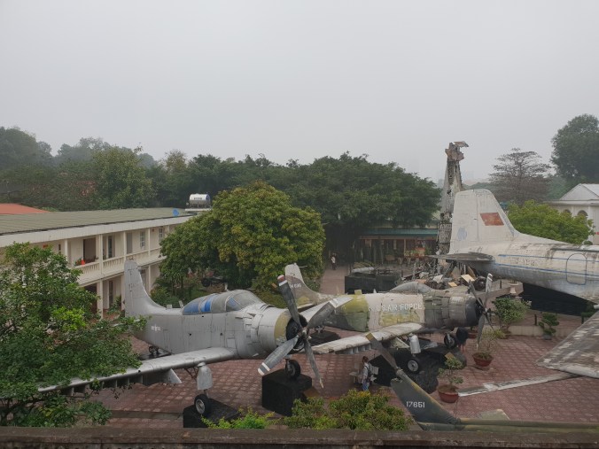 Military aircraft on display at the Military History Museum, Hanoi