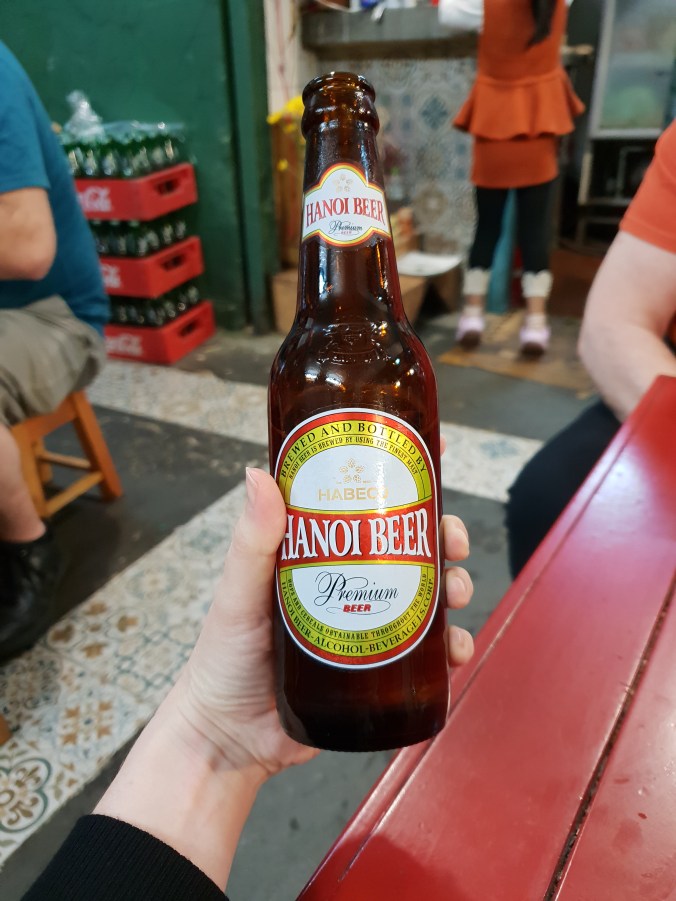 Hanoi beer in Phở Mậu restaurant