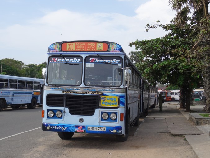 The bus to Galle from Mirissa